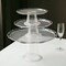 3 Clear Round Plastic CUPCAKE Display STANDS Stackable Dessert Pedestals Party